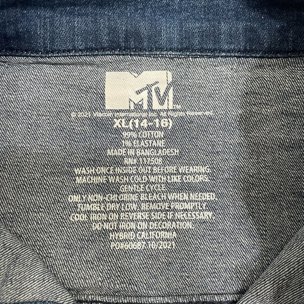 MTV denim jacket girl 14-16